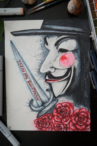 "Vendetta" - contemporary artwork on paper